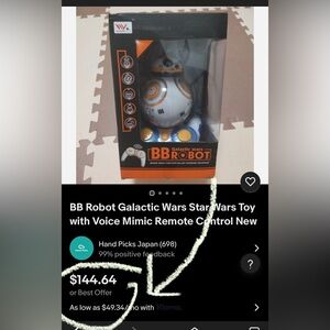 BB Robot Galactic Wars Toy $30